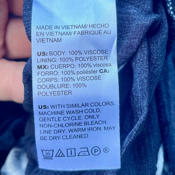 Chico's Indigo and White Geometric Midi Dress - Picture 3 of 3